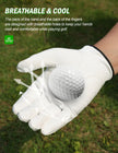 Men & Women’s Golf Glove - Premium Cabretta Leather (Soft Touch), Breathable Mesh, Non-Slip Palm Lift Grip
