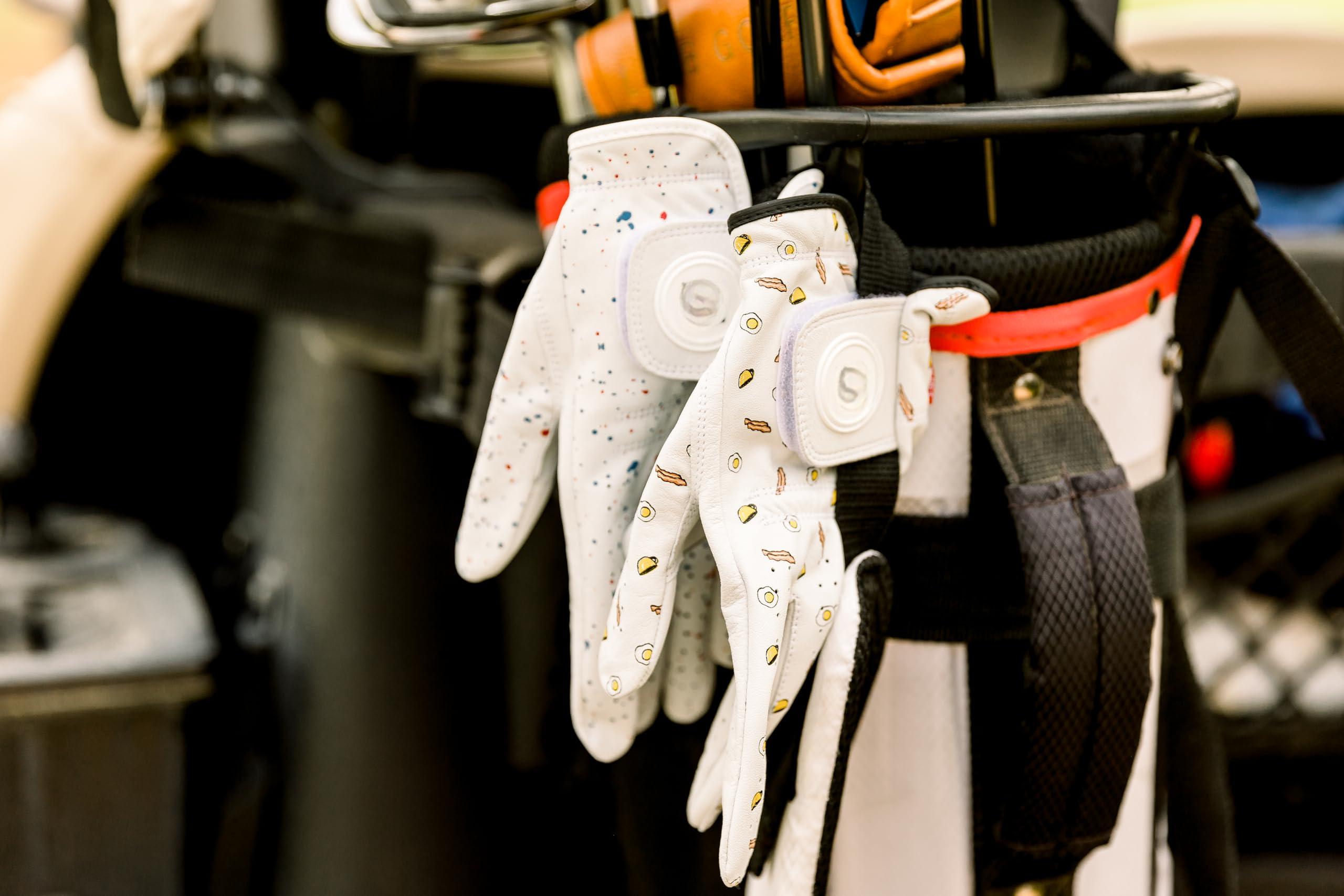 Premium Men’s Golf Glove - 100% AAA Cabretta Leather, Cool Design, Serious Feel & Performance (Left/Right Hand)