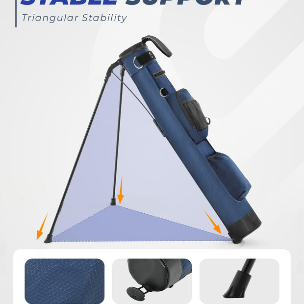 Lightweight Golf Stand Bag - Portable with Insulated Cooler Pocket, Ideal for Driving Range
