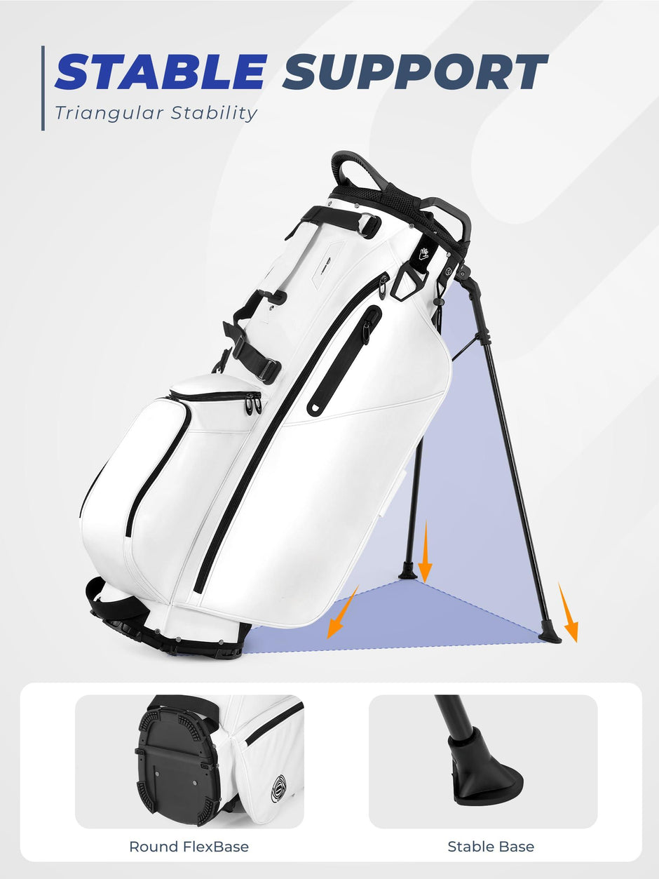7-Way Full-Length Dividers Golf Bag, 900D Weather-Resistant Fabric & Cooler Pockets
