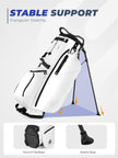 7-Way Full-Length Dividers Golf Bag, 900D Weather-Resistant Fabric & Cooler Pockets