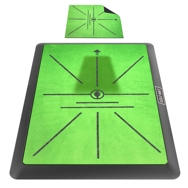 Golf Swing Mat with Non-Slid Rubber Base and Batting Analysis Practice Accessories Detection Training Aid