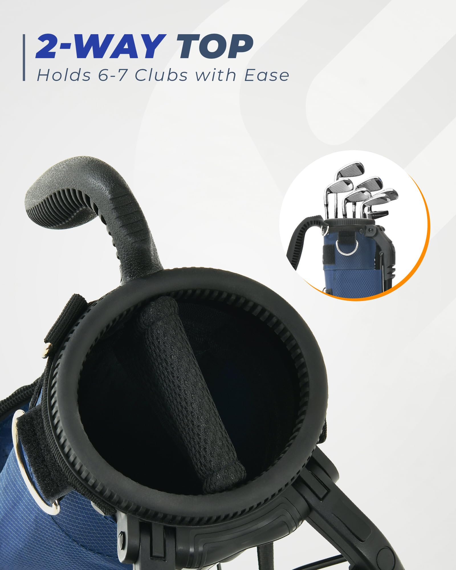 Lightweight Golf Stand Bag - Portable with Insulated Cooler Pocket, Ideal for Driving Range