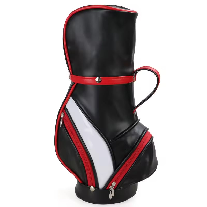 Mini Portable PU Golf Bag - Multifunctional Design with Wine Organizer, Ideal for Storing Golf Accessories