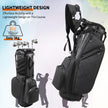 14-Way Full-Length Divider Golf Stand Bag | Men's PU Leather Luxury Waterproof Golf Bag