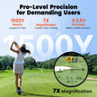 Golf Laser Rangefinder with Slope -7X Magnification, Magnet Stripe, 85% Transmission Lens for Golfing/Hunting