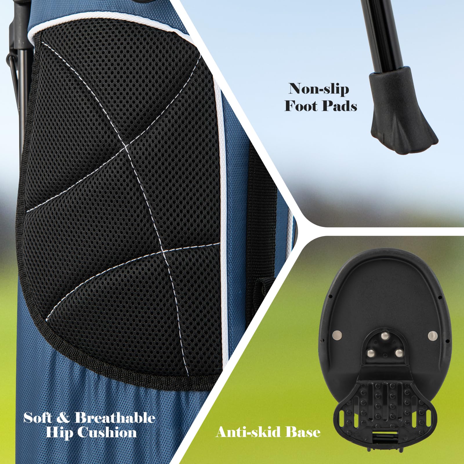 Lightweight Golf Stand Bag - 4-Way Dividers for Organized Clubs + 4 Pockets for Extra Storage