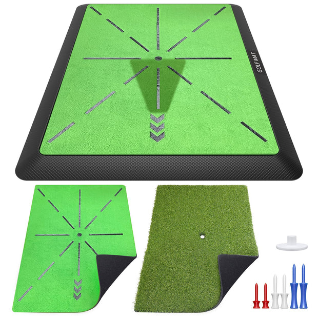 Golf Swing Detection Mat Swing Trainer Durable Rubber Base Golf Hitting Mat Golf Practice Mat Outdoor Indoor