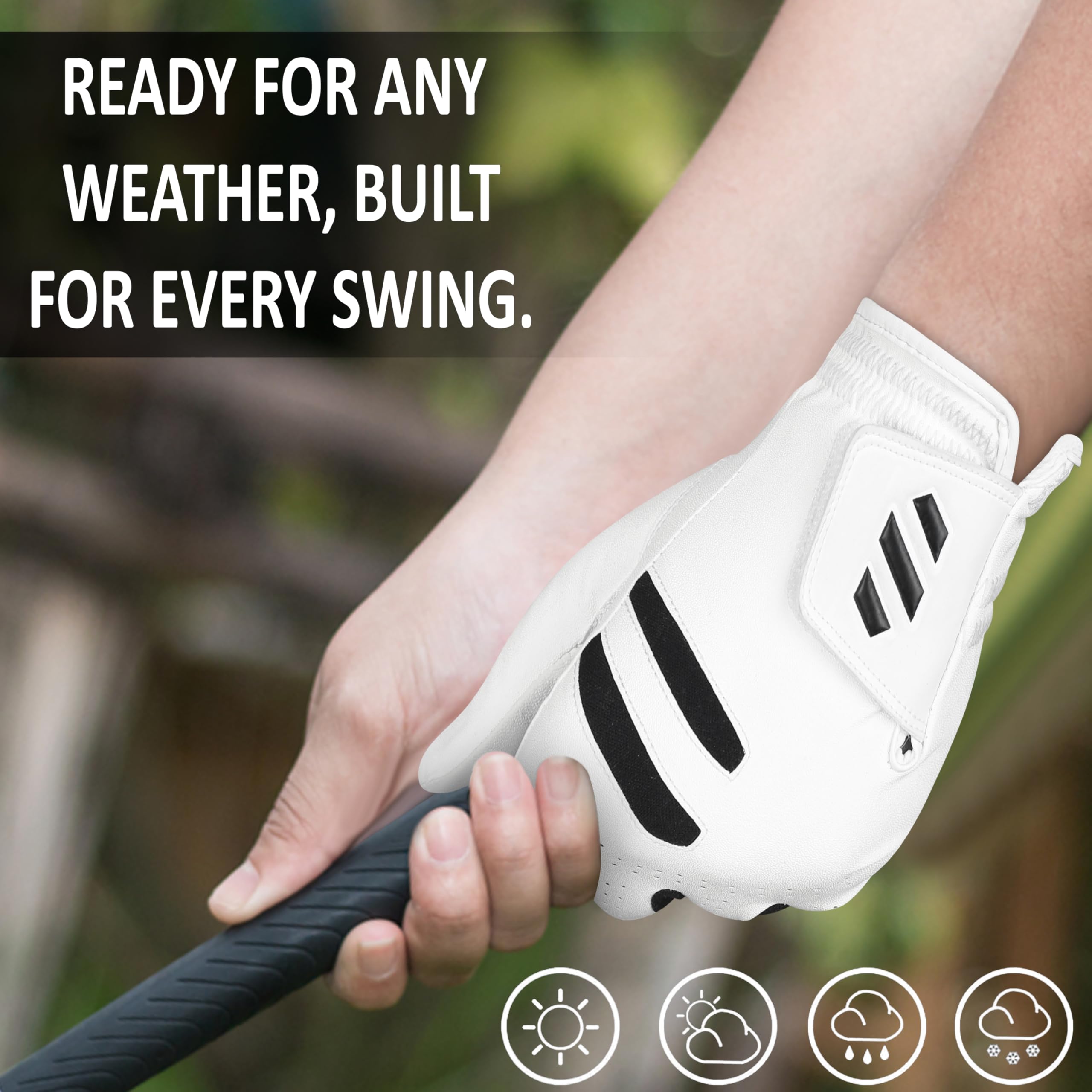 Premium Golf Glove (Left/Right Hand) - 100% AAA Cabretta Leather, Cool Wear, Serious Performance & Touch