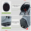 Unisex 14-Way Golf Stand Bag - Lightweight Leather Design, Full-Length Dividers + Multiple Pockets