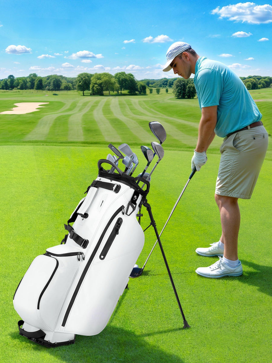 7-Way Full-Length Dividers Golf Bag, 900D Weather-Resistant Fabric & Cooler Pockets