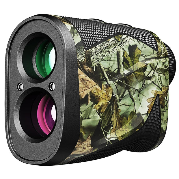 Heartgon Hunting Rangefinder - 1200 Yards, Rechargeable, 6X Magnification, High-Precision (Scan/Distance/Angle/Speed), Waterproof Bowhunting Type with Case
