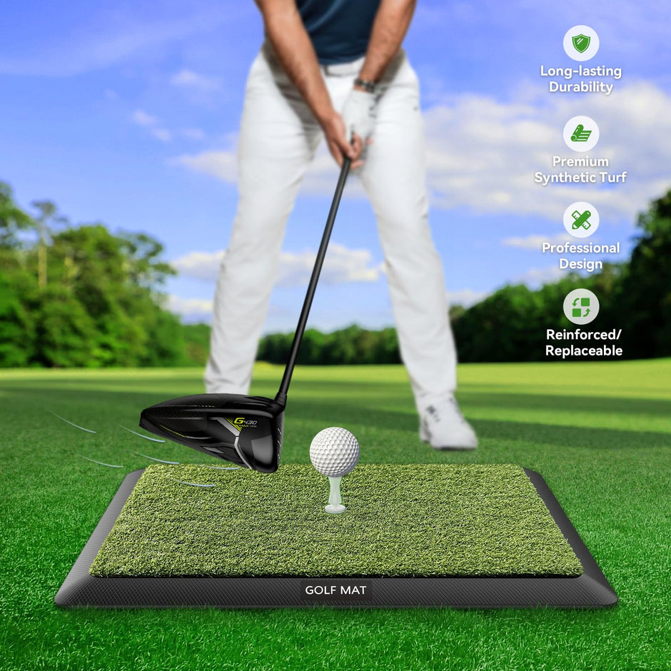 Golf Swing Detection Mat Swing Trainer Durable Rubber Base Golf Hitting Mat Golf Practice Mat Outdoor Indoor