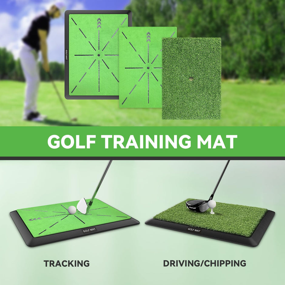 Golf Swing Detection Mat Swing Trainer Durable Rubber Base Golf Hitting Mat Golf Practice Mat Outdoor Indoor