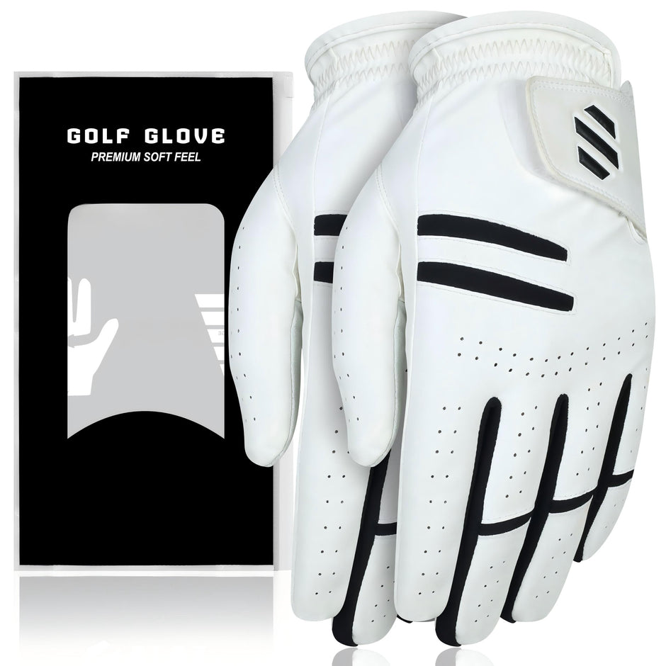 Premium Golf Glove (Left/Right Hand) - 100% AAA Cabretta Leather, Cool Wear, Serious Performance & Touch