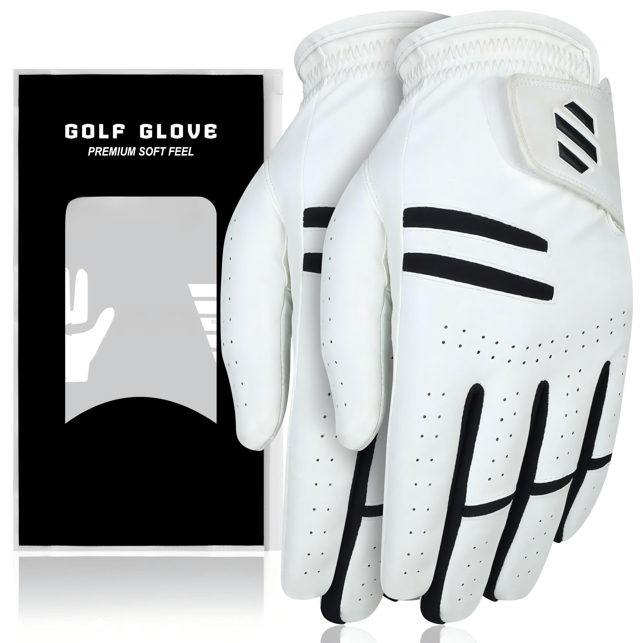 Premium Golf Glove (Left/Right Hand) - 100% AAA Cabretta Leather, Cool Wear, Serious Performance & Touch
