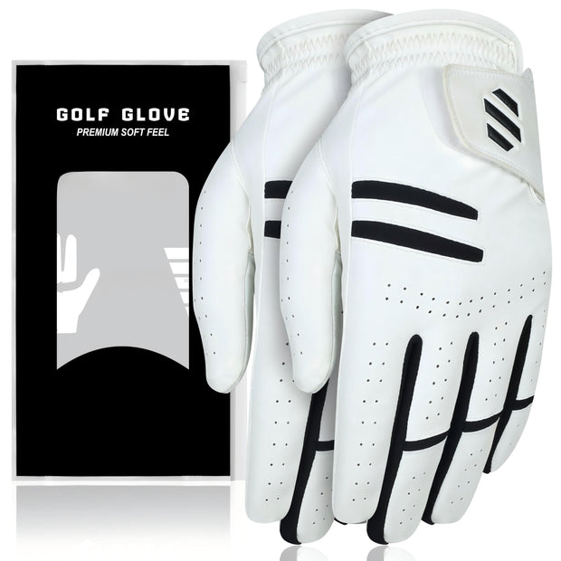 Premium Golf Glove (Left/Right Hand) - 100% AAA Cabretta Leather, Cool Wear, Serious Performance & Touch