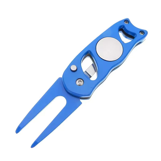 Newly Fashioned Stainless Steel Golf Divot Tool – High-Quality Metal Fork for Green Repair(Black)