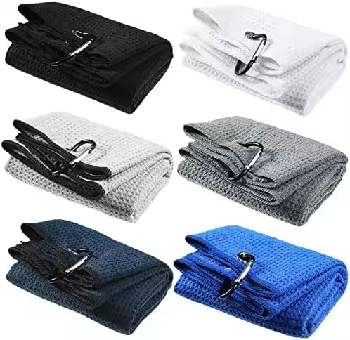 Premium Microfiber Golf Towel – Super Absorbent & Reusable for On-Course Club/Ball Cleaning
