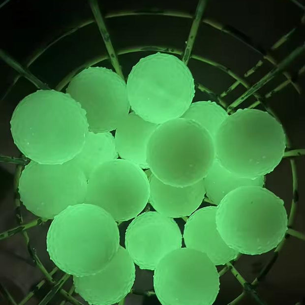 Two Pieces Colorful Long Distance Bright Glow Luminous Surlyn Practice Golf Balls for Outdoor Night Sports