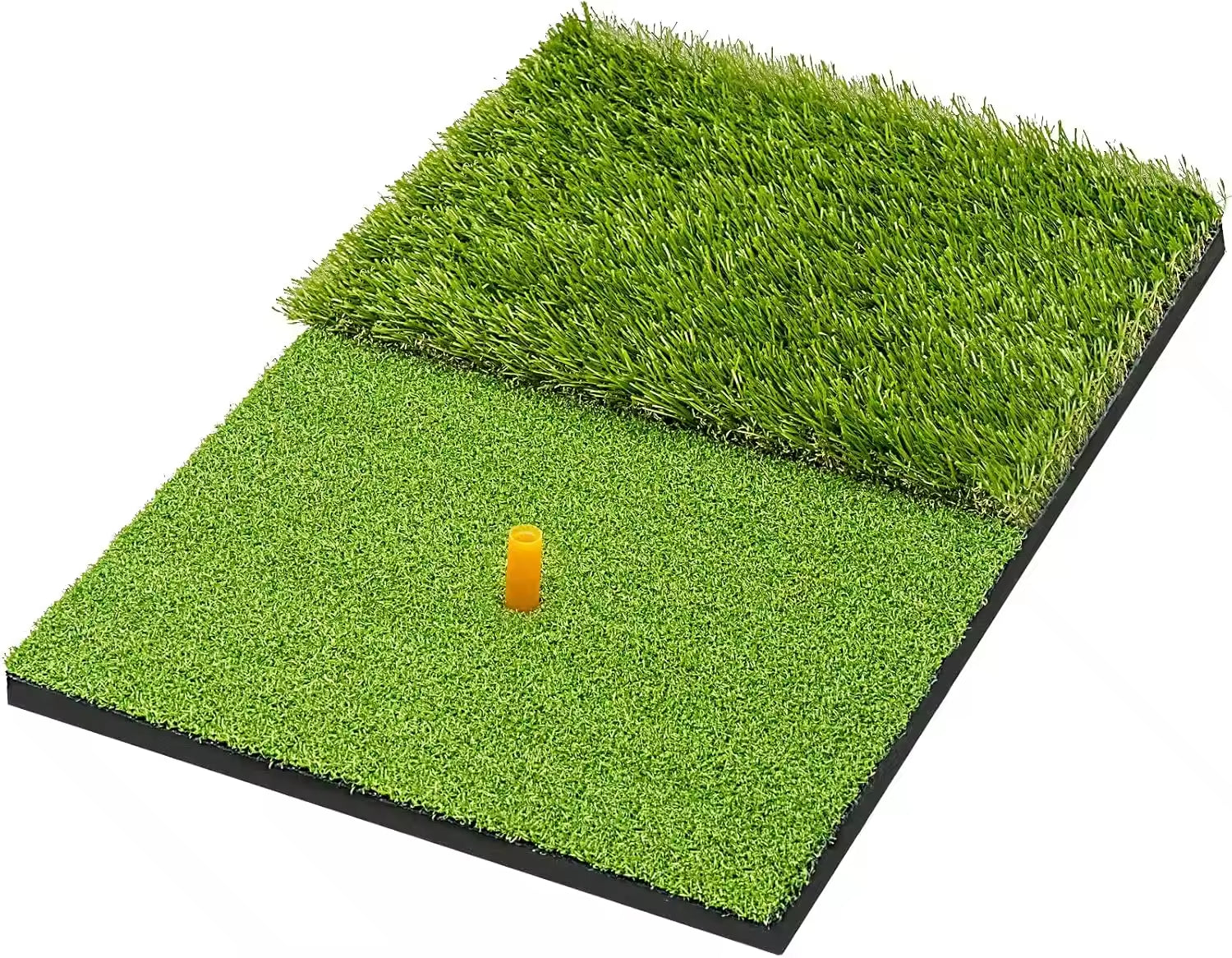 Foldable Heavy-Duty Golf Hitting Mat, Practice Mat with 10mm EVA Rubber Backing, Swing Chipping Dual-Turf Practice Mat