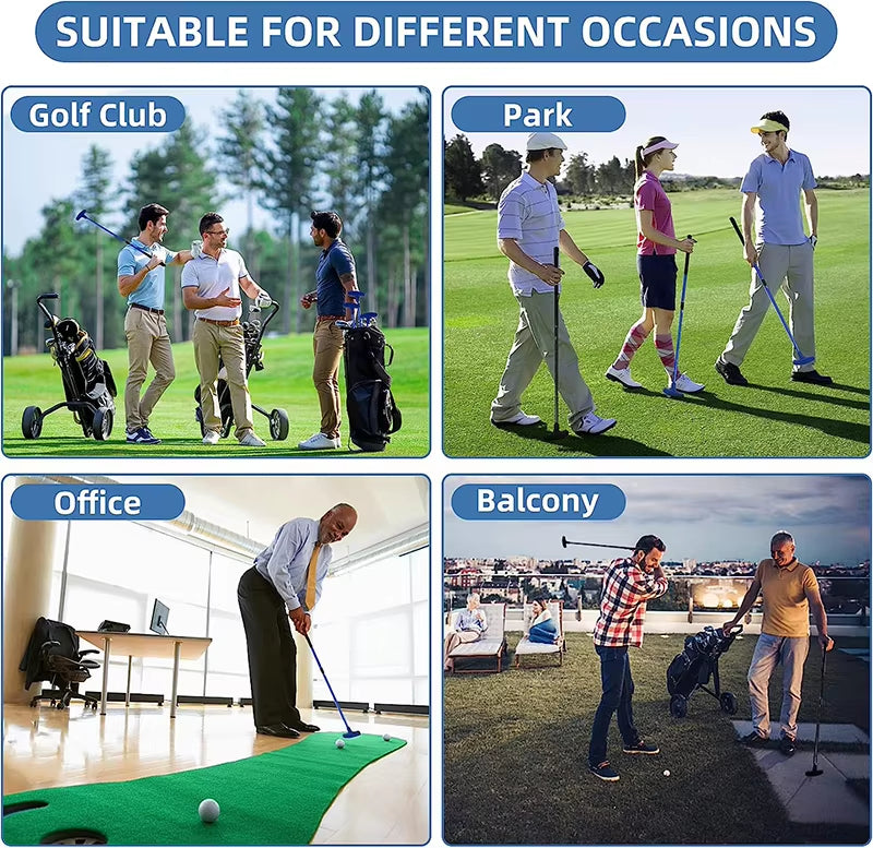 OEM High Quality Custom Logo Grip Retractable Putters Adjustable Kids Club Golf Practice Putters Golf Iron Clubs