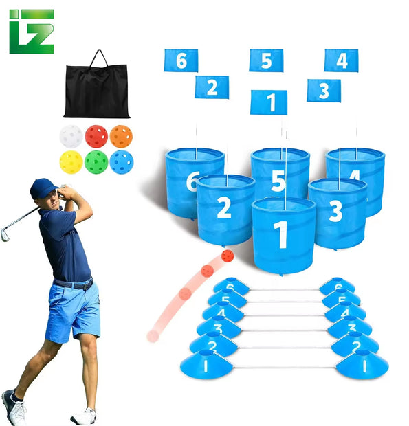 Golf Bucket Chipping Game – Ultimate Portable Set for Backyard, Outdoor & Beach Use
