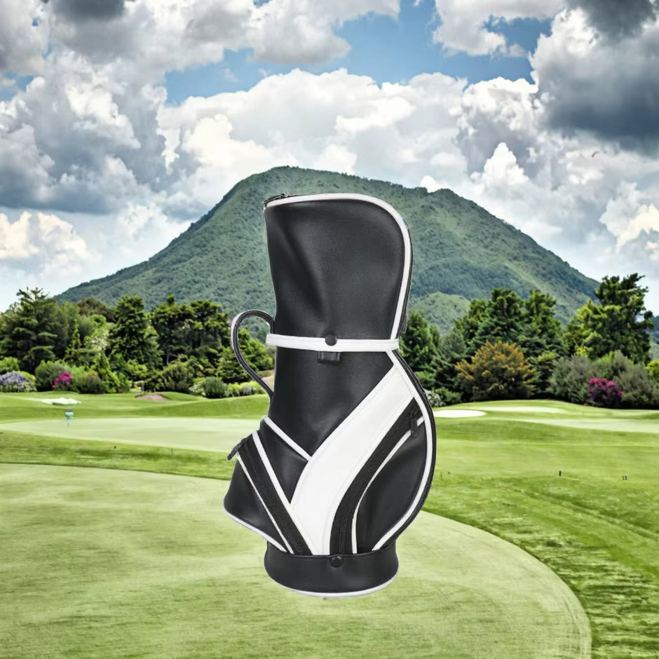 Mini Portable PU Golf Bag - Multifunctional Design with Wine Organizer, Ideal for Storing Golf Accessories