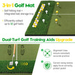 Dual-Turf Golf Mat,Golf Hitting Mats Practice Outdoor Indoor Golf Training Swing Chipping Mat