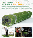 ‎Dual Turf Golf Hitting Mat, Alignment of Approach Aid Practice Golf Mats, Outdoor Golf Training Swing Chipping Mat