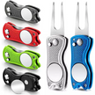 High-Quality Golf Green Fork (Divot Tool) – Golf Accessory with Steel Ball Logo, Custom Print Available（Green）