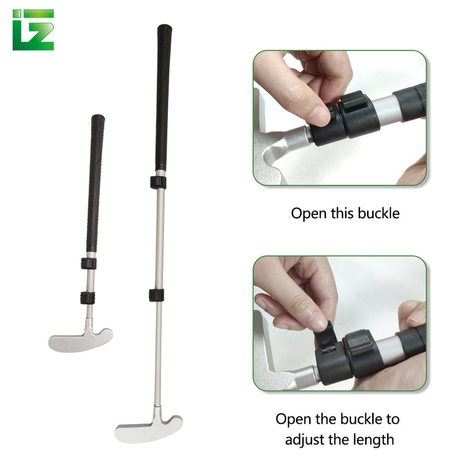 Double-sided High-quality Adjustable Golf Putter Training AIDS Alloy Golf Clubs Mini Golf Putter with 6 Balls.