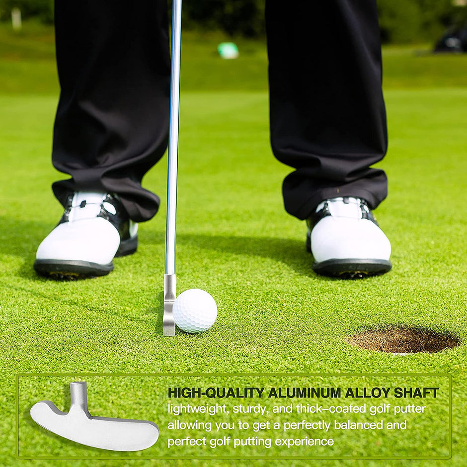 Double-sided High-quality Adjustable Golf Putter Training AIDS Alloy Golf Clubs Mini Golf Putter with 6 Balls.