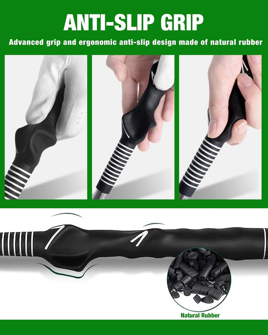 Golf Swing Trainer (Men & Women) - High-Quality, Telescopic & Portable, Ideal Grip Strength Training Aid