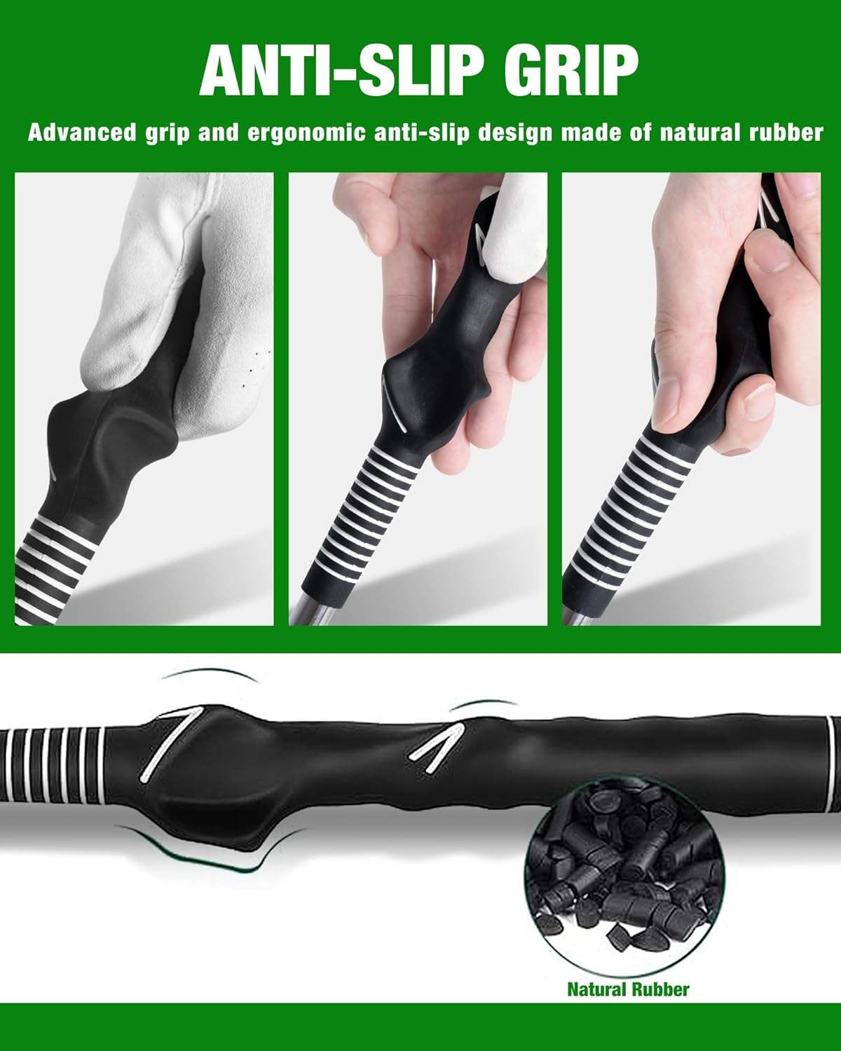Golf Swing Trainer (Men & Women) - High-Quality, Telescopic & Portable, Ideal Grip Strength Training Aid
