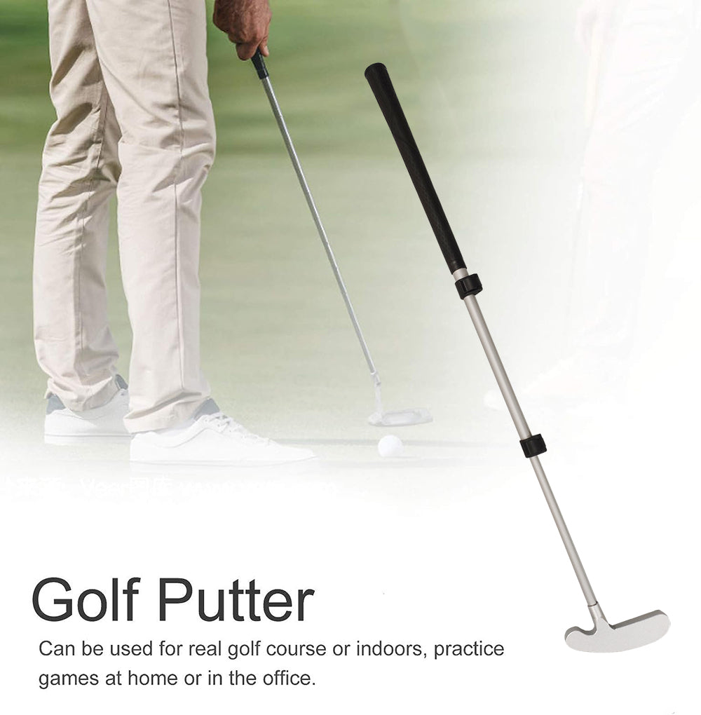 Double-sided High-quality Adjustable Golf Putter Training AIDS Alloy Golf Clubs Mini Golf Putter with 6 Balls.