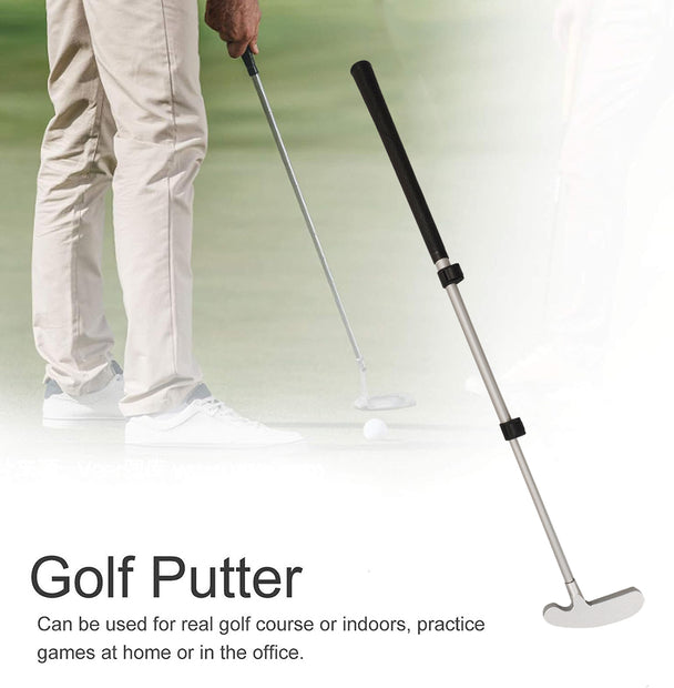 Double-sided High-quality Adjustable Golf Putter Training AIDS Alloy Golf Clubs Mini Golf Putter with 6 Balls.