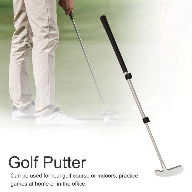 Double-sided High-quality Adjustable Golf Putter Training AIDS Alloy Golf Clubs Mini Golf Putter with 6 Balls.