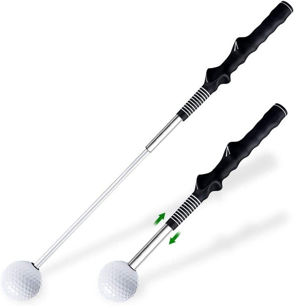 Golf Swing Trainer (Men & Women) - High-Quality, Telescopic & Portable, Ideal Grip Strength Training Aid