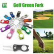 High-Quality Golf Green Fork (Divot Tool) – Golf Accessory with Steel Ball Logo, Custom Print Available（Green）