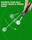 Golf Swing Trainer (Men & Women) - High-Quality, Telescopic & Portable, Ideal Grip Strength Training Aid