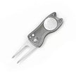 High-Quality Golf Green Fork (Divot Tool) – Golf Accessory with Steel Ball Logo, Custom Print Available（Green）