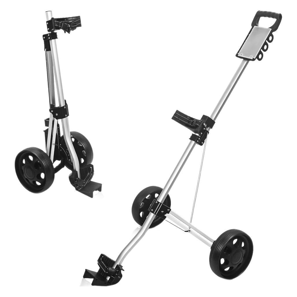 2 Wheels Golf Trolley, 2 Wheels Golf Buggy, Golf Push Carts Aluminum Alloy Golf Trolley