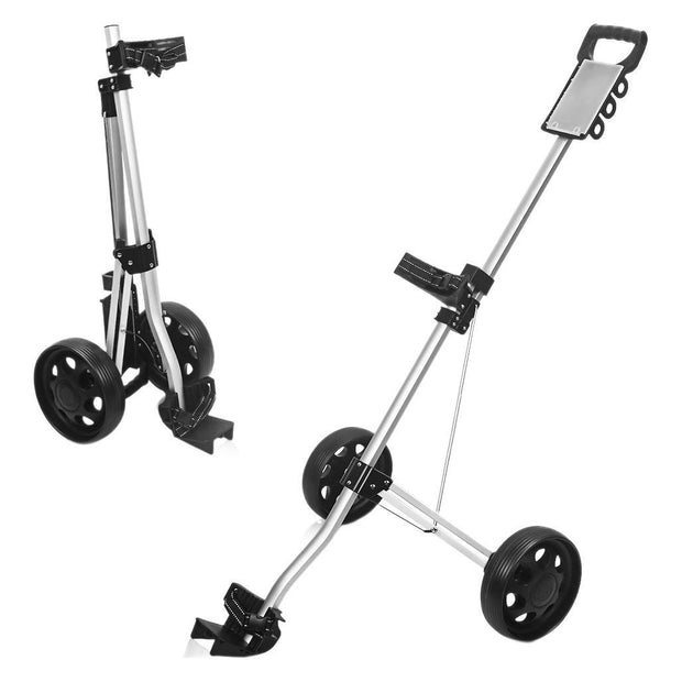 2 Wheels Golf Trolley, 2 Wheels Golf Buggy, Golf Push Carts Aluminum Alloy Golf Trolley