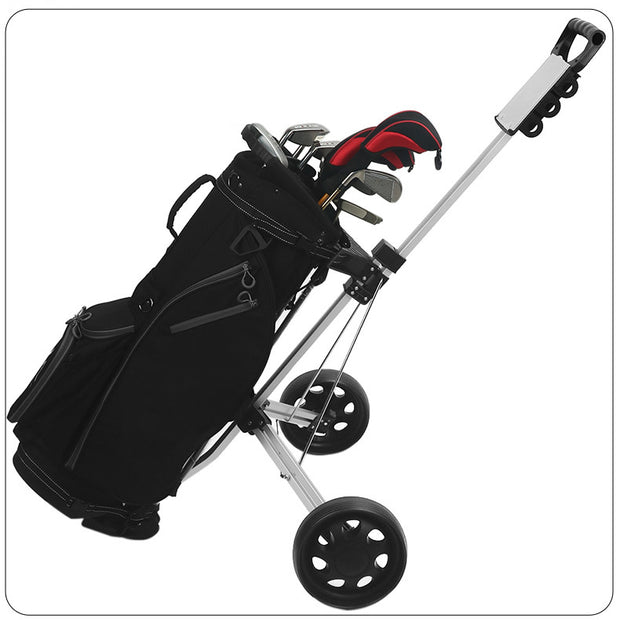2 Wheels Golf Trolley, 2 Wheels Golf Buggy, Golf Push Carts Aluminum Alloy Golf Trolley