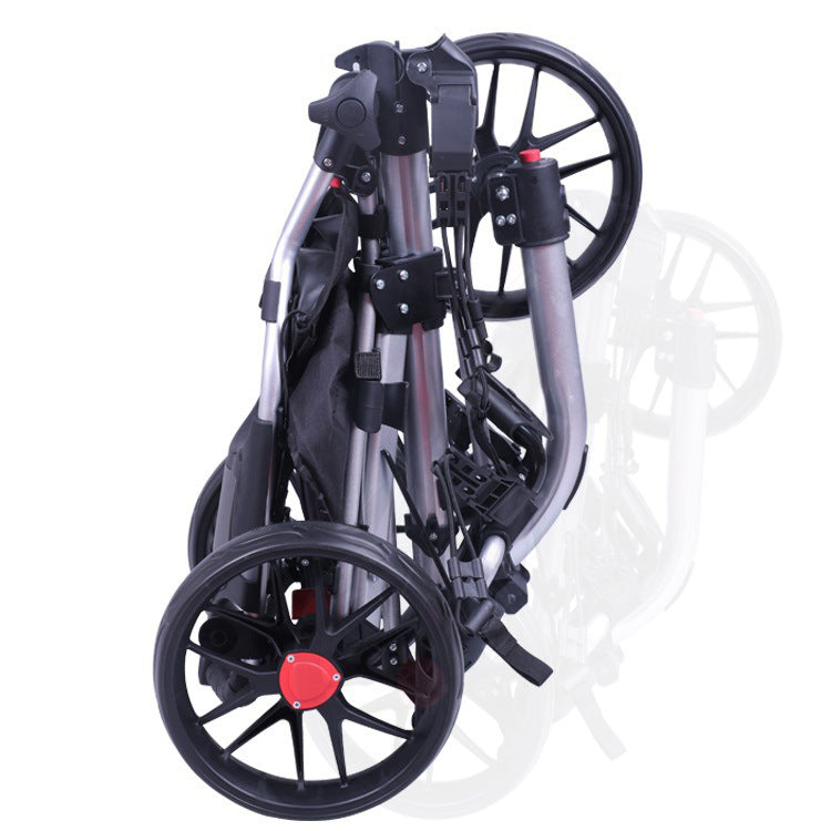 3-Wheel Golf Push Cart | Aluminum Alloy Golf Trolley | Lightweight Golf Buggy