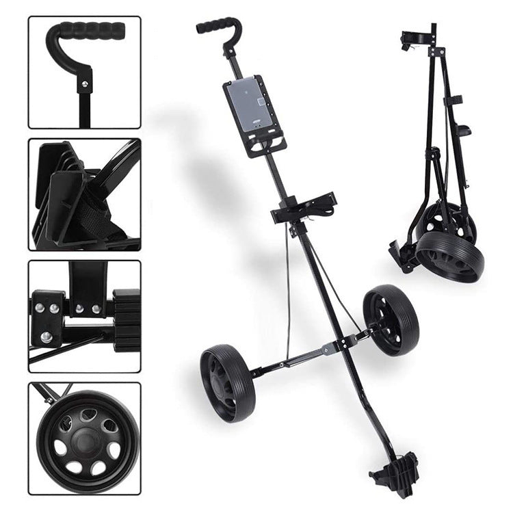 2 Wheels Golf Buggy, 2 Wheels Golf Trolley, Golf Push Carts Iron Golf Trolley
