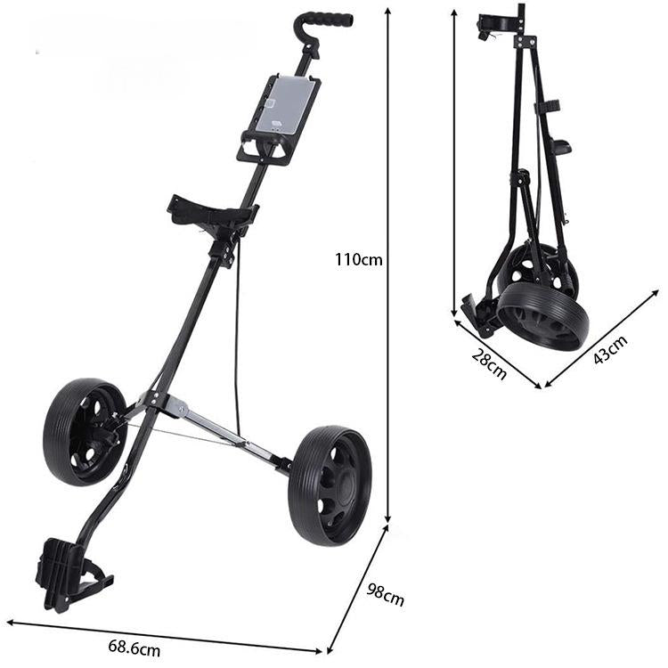 2 Wheels Golf Buggy, 2 Wheels Golf Trolley, Golf Push Carts Iron Golf Trolley