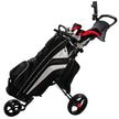 Lightweight Aluminum Alloy 3-Wheel Golf Trolley - Easy-Push Golf Buggy for Golf Courses