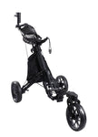 Foldable Aluminum Alloy 3-Wheel Golf Bag Cart - Lightweight Golf Hand Cart for Effortless Pushing on the Course